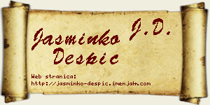 Jasminko Despić vizit kartica